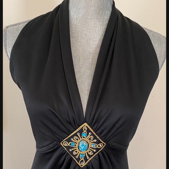 VINTAGE 🖤BLACK🖤 FORMAL DRESS SIZE SMALL 🌟EUC🌟 - Picture 5 of 12